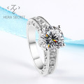 Hot Sale Claw Setting Gic Certification Diamond Rings Jewelry 18k Gold Rings Jewelry Women Diamond